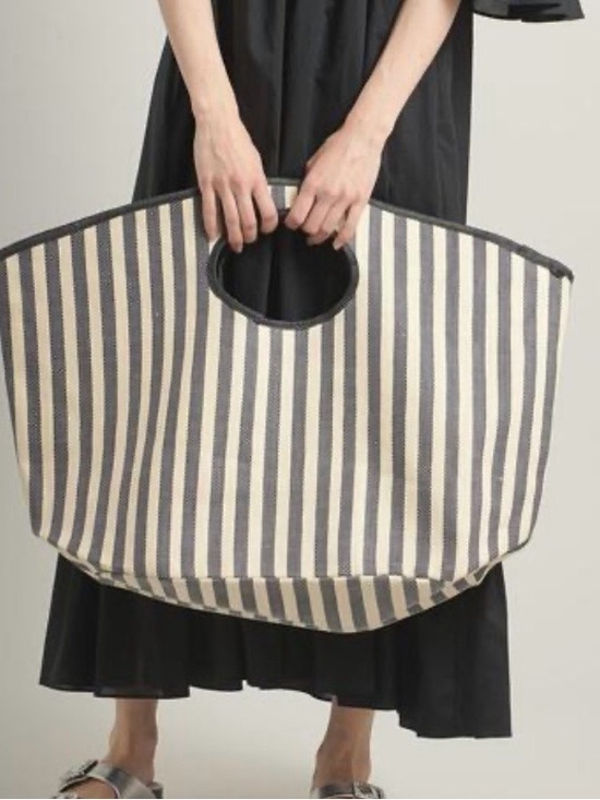 Handbags - 2 Striped Pink & Cream Tote beach Bags